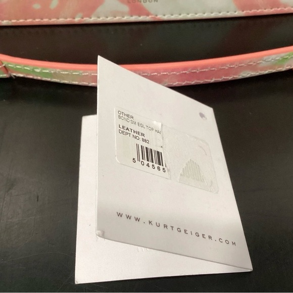 Kurt Geiger London Bond Top Handle Pink and Green Women's Bag NWT - Picture 12 of 12